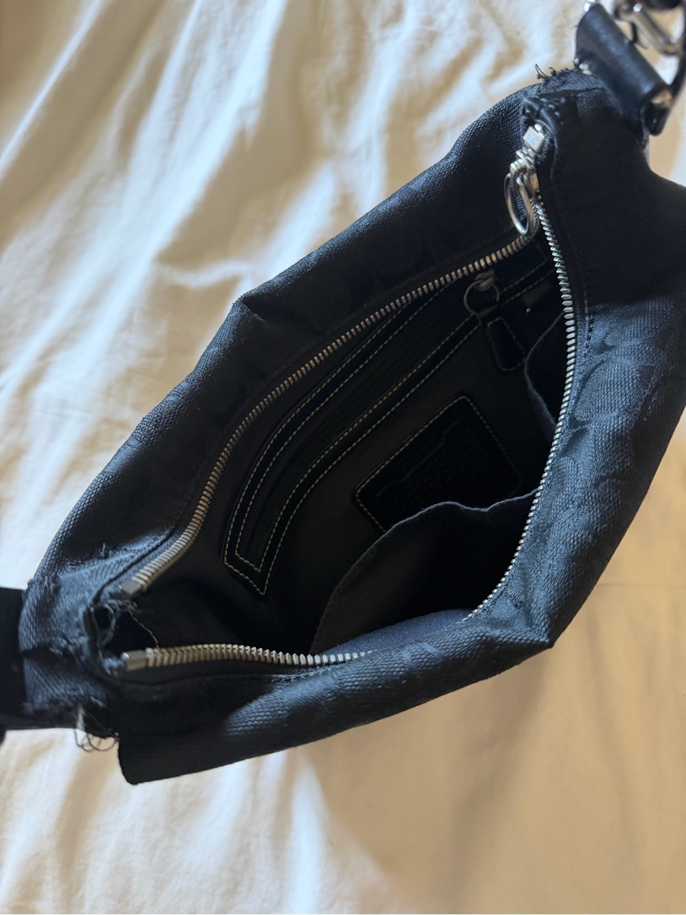 Coach Black Canvas Shoulder/Crossbody Bag - Picture 4 of 10